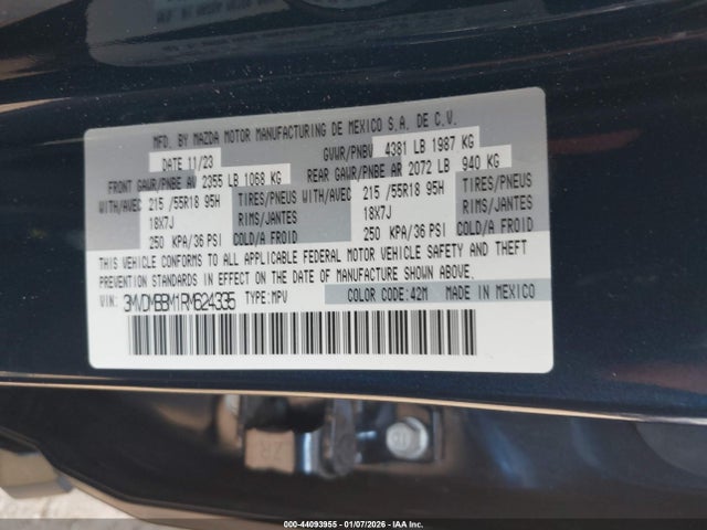 Aukcja sprzedaży 2024 Mazda Cx-30 2.5 S Select Sport, vin: 3MVDMBBM1RM624335, numer aukcji: 44093955