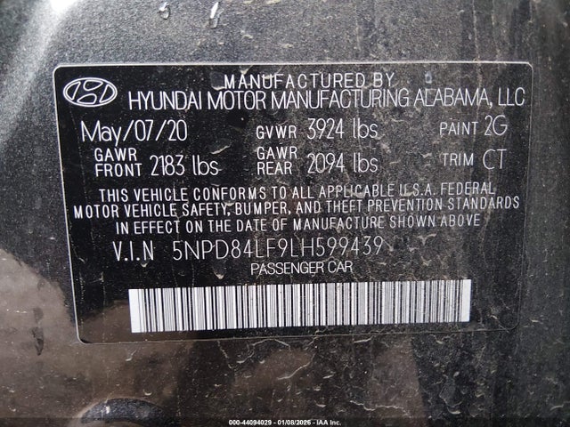 Hyundai Elantra Value Edition 2020 5NPD84LF9LH599439 Image 9