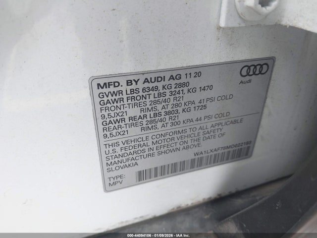 2021 AUDI Q7 WA1LXAF78MD022193 Photo 8