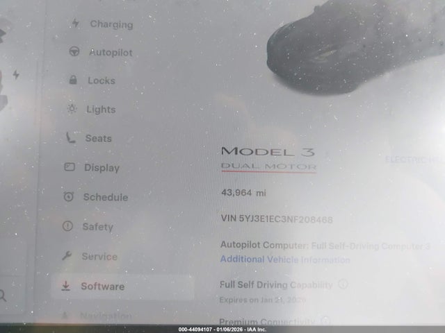 2022 TESLA MODEL 3 5YJ3E1EC3NF208468 Photo 6