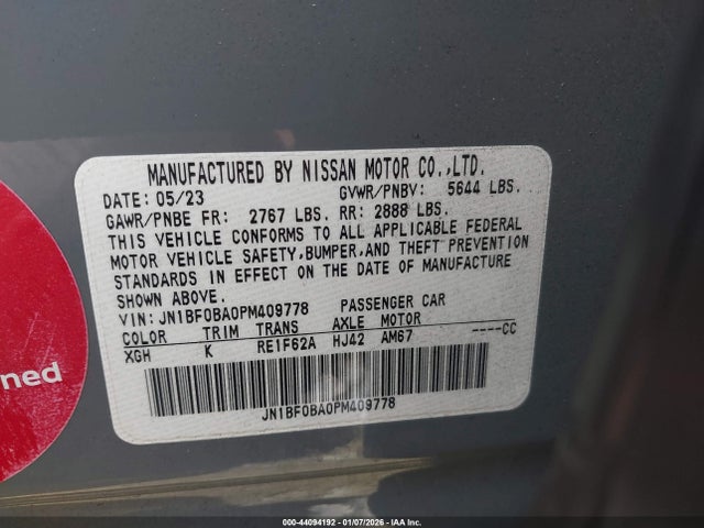 Nissan Ariya Evolve+ 2023 JN1BF0BA0PM409778 Image 9