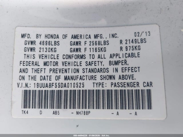 2013 ACURA TL 19UUA8F55DA010525 Photo 8