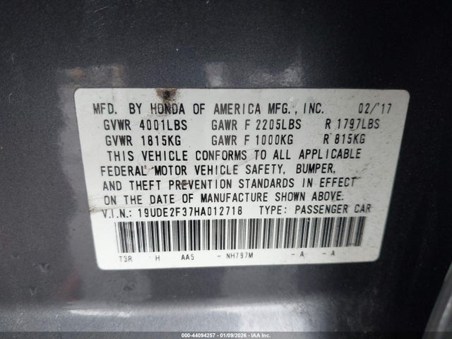 Продаж на аукціоні авто 2017 Acura Ilx Acurawatch Plus Package, vin: 19UDE2F37HA012718, номер лоту: 44094257