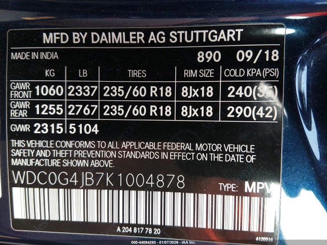 2019 MERCEDES-BENZ GLC 300 WDC0G4JB7K1004878 Photo 8