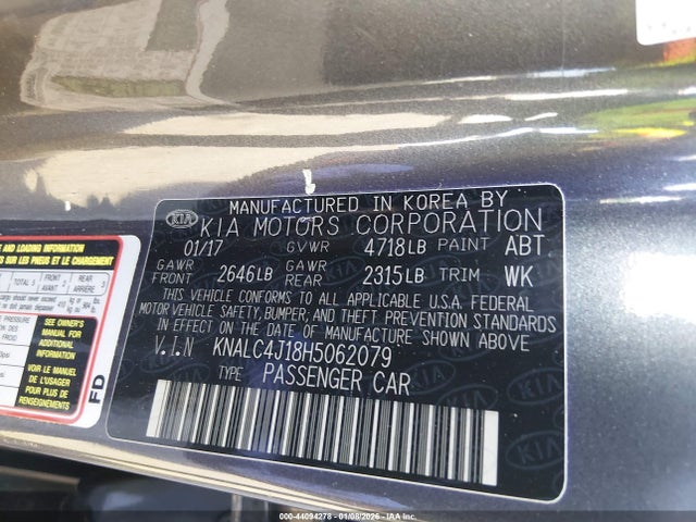 2017 KIA CADENZA KNALC4J18H5062079 Photo 8