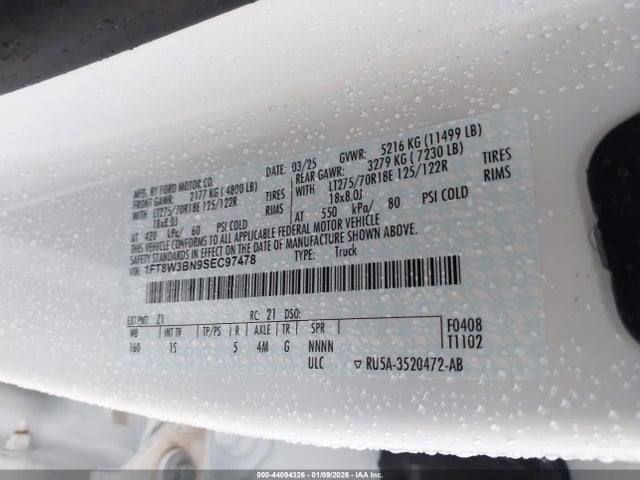 1FT8W3BN9SEC97478 Ford F-350 Xl