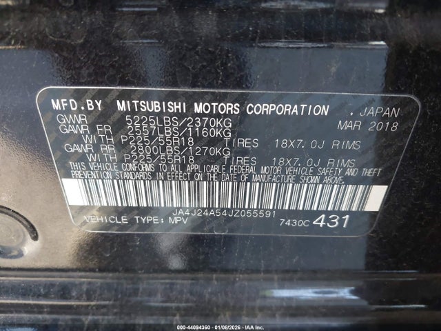 2018 MITSUBISHI OUTLANDER PHEV JA4J24A54JZ055591 Photo 8