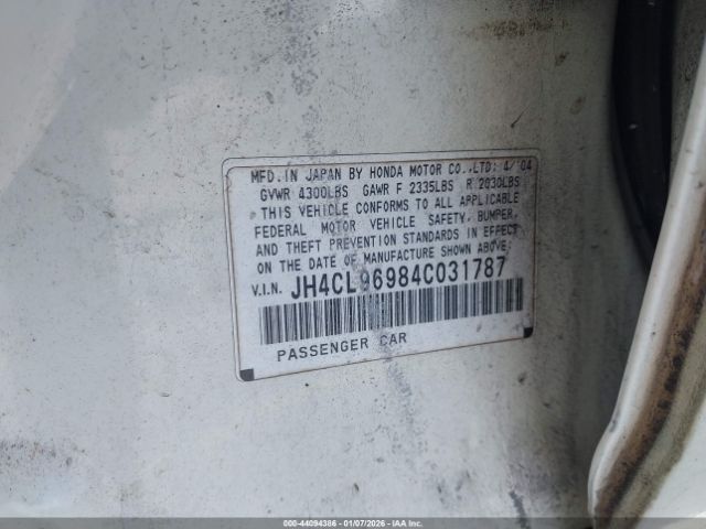 2004 ACURA TSX JH4CL96984C031787 Photo 8