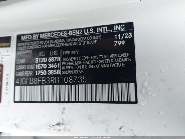 Mercedes-Benz Gle 580 4matic 2024 4JGFB8FB3RB108735 Image 9