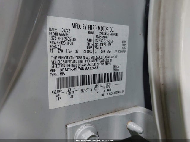 Ford Mustang Mach-e Gt 2022 3FMTK4SE4NMA12658 Image 9