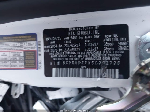 2025 KIA SORENTO 5XYRKDJFXSG392736 Photo 8