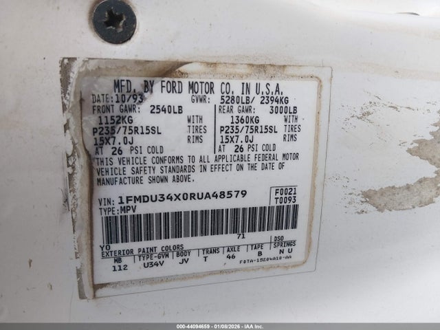 1994 FORD EXPLORER 1FMDU34X0RUA48579 Photo 8