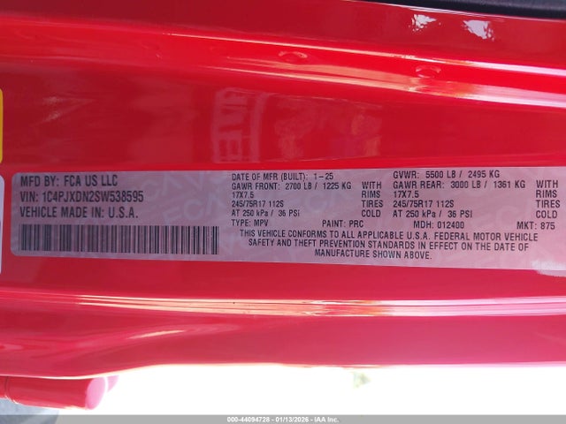 1C4PJXDN2SW538595 Jeep Wrangler 4-door Summit 4x4