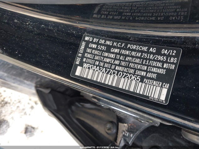 2012 PORSCHE PANAMERA WP0AA2A77CL072065 Photo 8