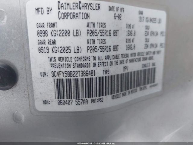 2002 CHRYSLER PT CRUISER 3C4FY58B22T386481 Photo 8