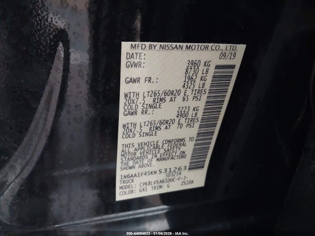 2019 NISSAN TITAN XD 1N6AA1F45KN531263 Photo 8