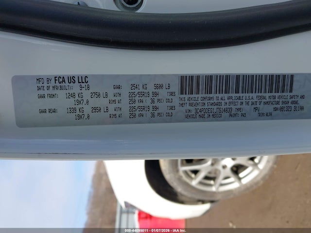 3C4PDDEG1JT514833 Dodge Journey Gt Awd