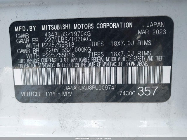 2023 MITSUBISHI OUTLANDER SPORT JA4ARUAU8PU009741 Photo 8