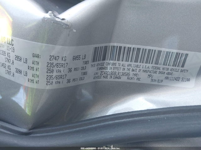 Chrysler Pacifica Touring L 2020 2C4RC1BG8LR130505 Image 9