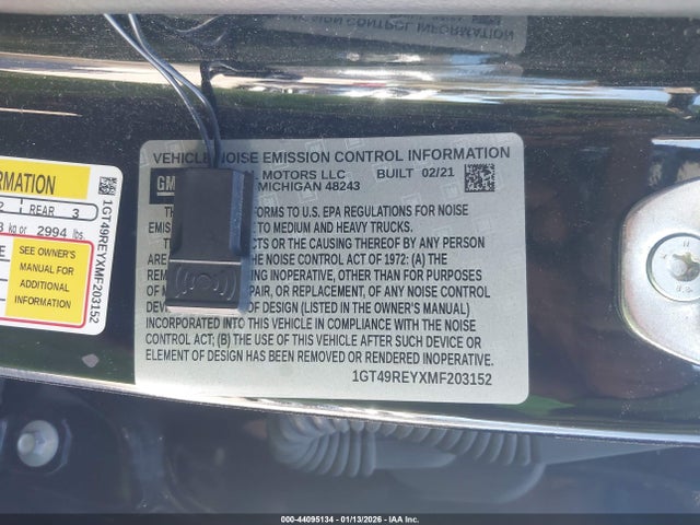 Aukcja sprzedaży 2021 Gmc Sierra 2500hd 4wd  Standard Bed Denali, vin: 1GT49REYXMF203152, numer aukcji: 44095134