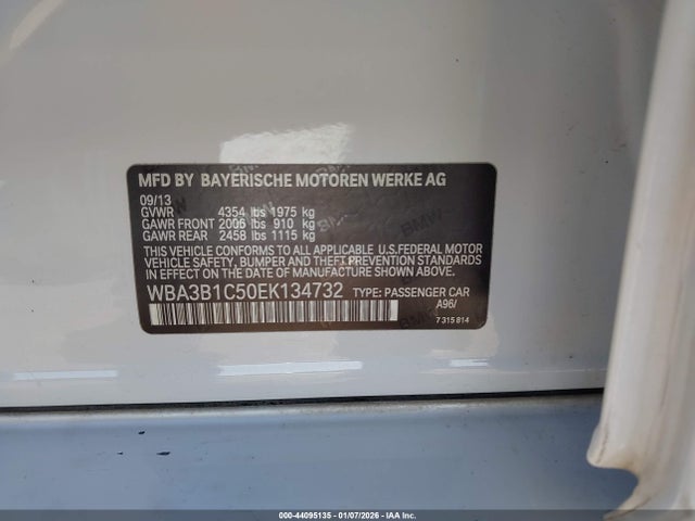 Aukcja sprzedaży 2014 Bmw 320i, vin: WBA3B1C50EK134732, numer aukcji: 44095135