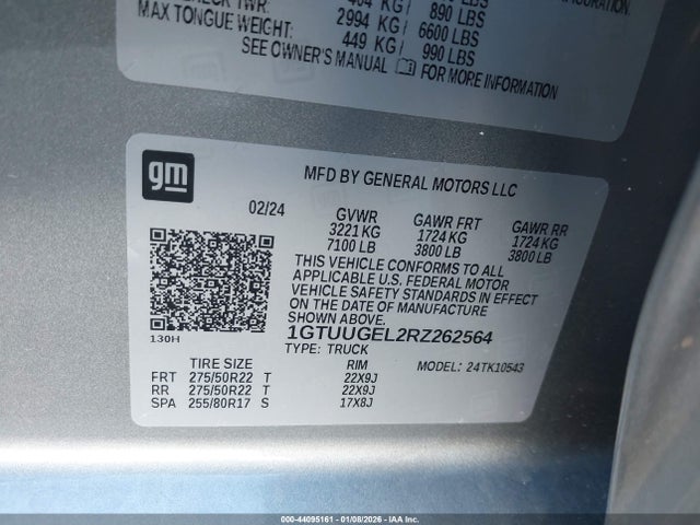 1GTUUGEL2RZ262564 GMC Sierra 1500 4wd Short Box Denali