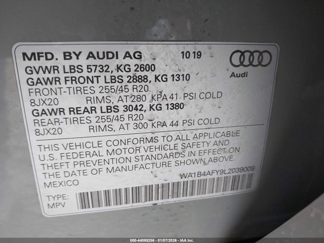 2020 AUDI SQ5 WA1B4AFY9L2039009 Photo 8