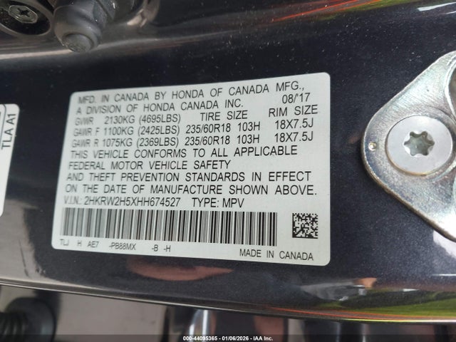 2HKRW2H5XHH674527 Honda CR-V EX