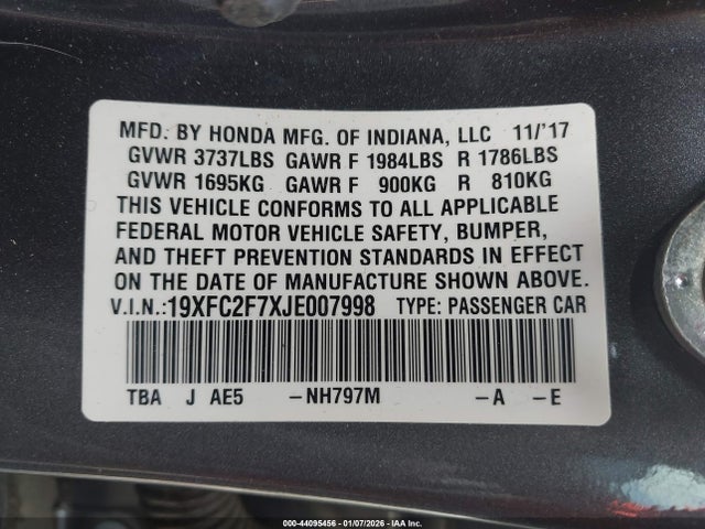 19XFC2F7XJE007998 Honda CIVIC EX