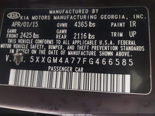 2015 KIA OPTIMA 5XXGM4A77FG466585 Photo 8