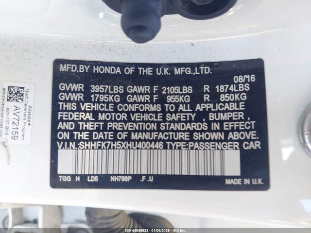 SHHFK7H5XHU400446 Honda CIVIC EX