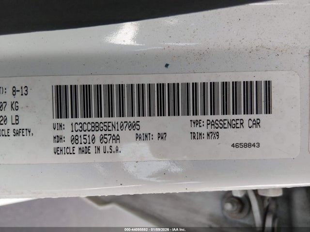 Продажа на аукционе авто 2014 Chrysler 200 Touring, vin: 1C3CCBBG5EN107005, номер лота: 44095592