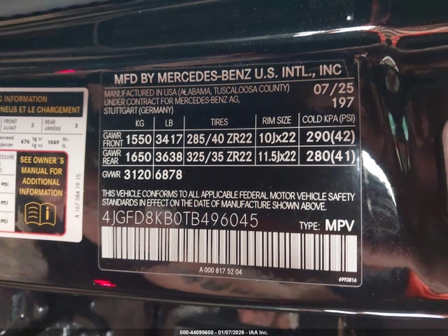 4JGFD8KB0TB496045 Mercedes-Benz Amg Gle 63 Coupe S 4matic+
