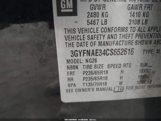 2012 CADILLAC SRX 3GYFNAE34CS652616 Photo 8