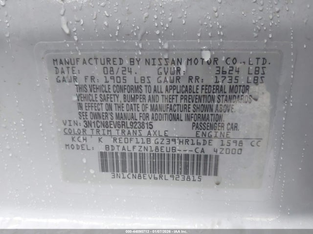 Nissan Versa 1.6 Sv 2024 3N1CN8EV6RL923815 Image 9