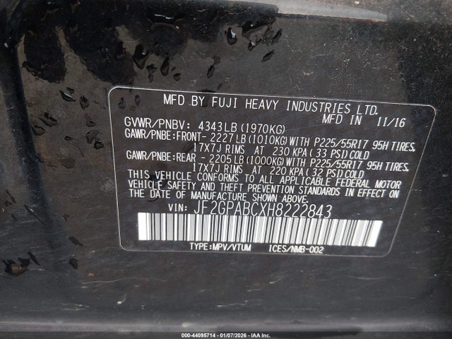 Subaru Crosstrek 2.0i Premium 2017 JF2GPABCXH8222843 Image 9