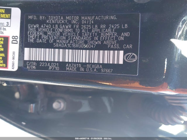 Lexus ES 300H 2024 58ADA1C16RU050047 Image 9