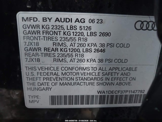 2023 AUDI Q3 WA1DECF37P1147792 Photo 8