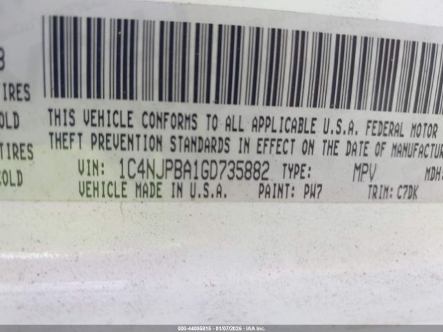 2016 JEEP PATRIOT 1C4NJPBA1GD735882 Photo 8