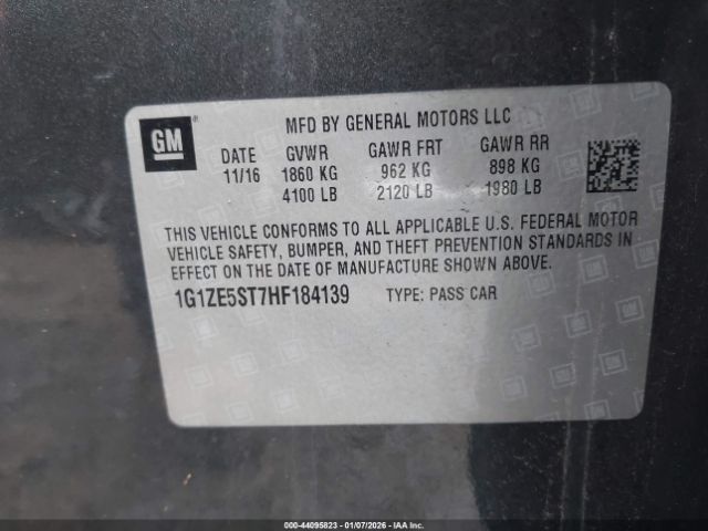 2017 CHEVROLET MALIBU 1G1ZE5ST7HF184139 Photo 8