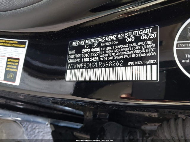 2020 MERCEDES-BENZ C 300 W1KWF8DB2LR598262 Photo 8
