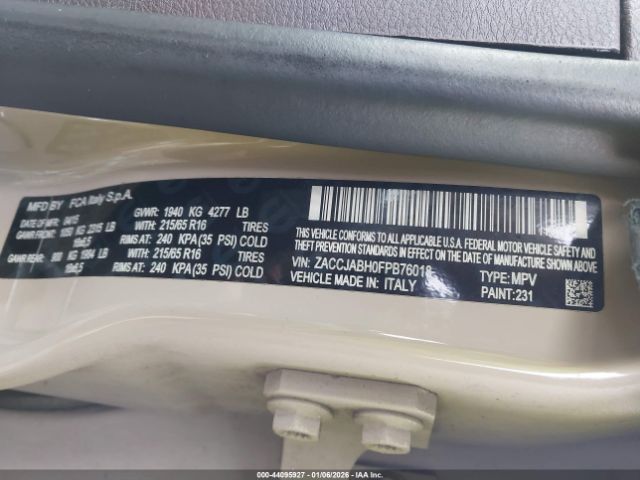 2015 JEEP RENEGADE ZACCJABH0FPB76018 Photo 8