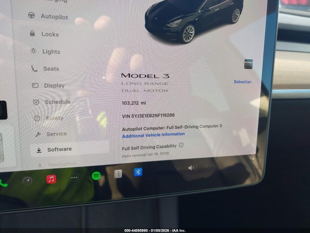 2022 TESLA MODEL 3 5YJ3E1EB2NF119286 Photo 8