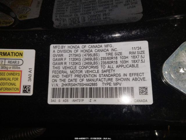 2025 HONDA CR-V 2HKRS4H75SH442885 Photo 8