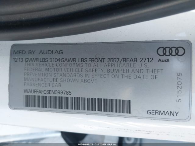 2014 AUDI A6 WAUFFAFC6EN099785 Photo 8