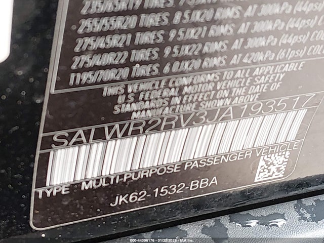 2018 LAND ROVER RANGE ROVER SPORT SALWR2RV3JA193517 Photo 8