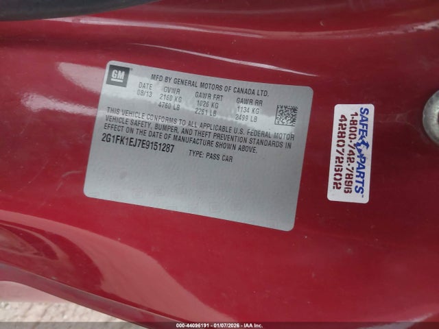 Chevrolet CAMARO 2SS 2014 2G1FK1EJ7E9151287 Image 7