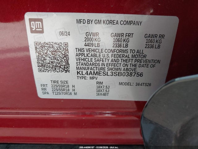 KL4AMESL3SB038756 Buick Encore Gx Sport Touring Awd