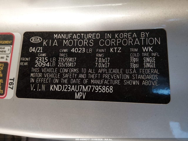 KNDJ23AU7M7795868 KIA SOUL S