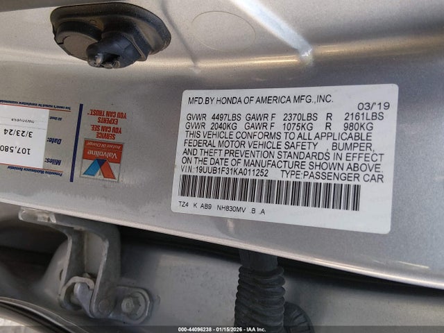 19UUB1F31KA011252 Acura Tlx Standard